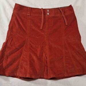 Rust Corduroy Mini Skirt